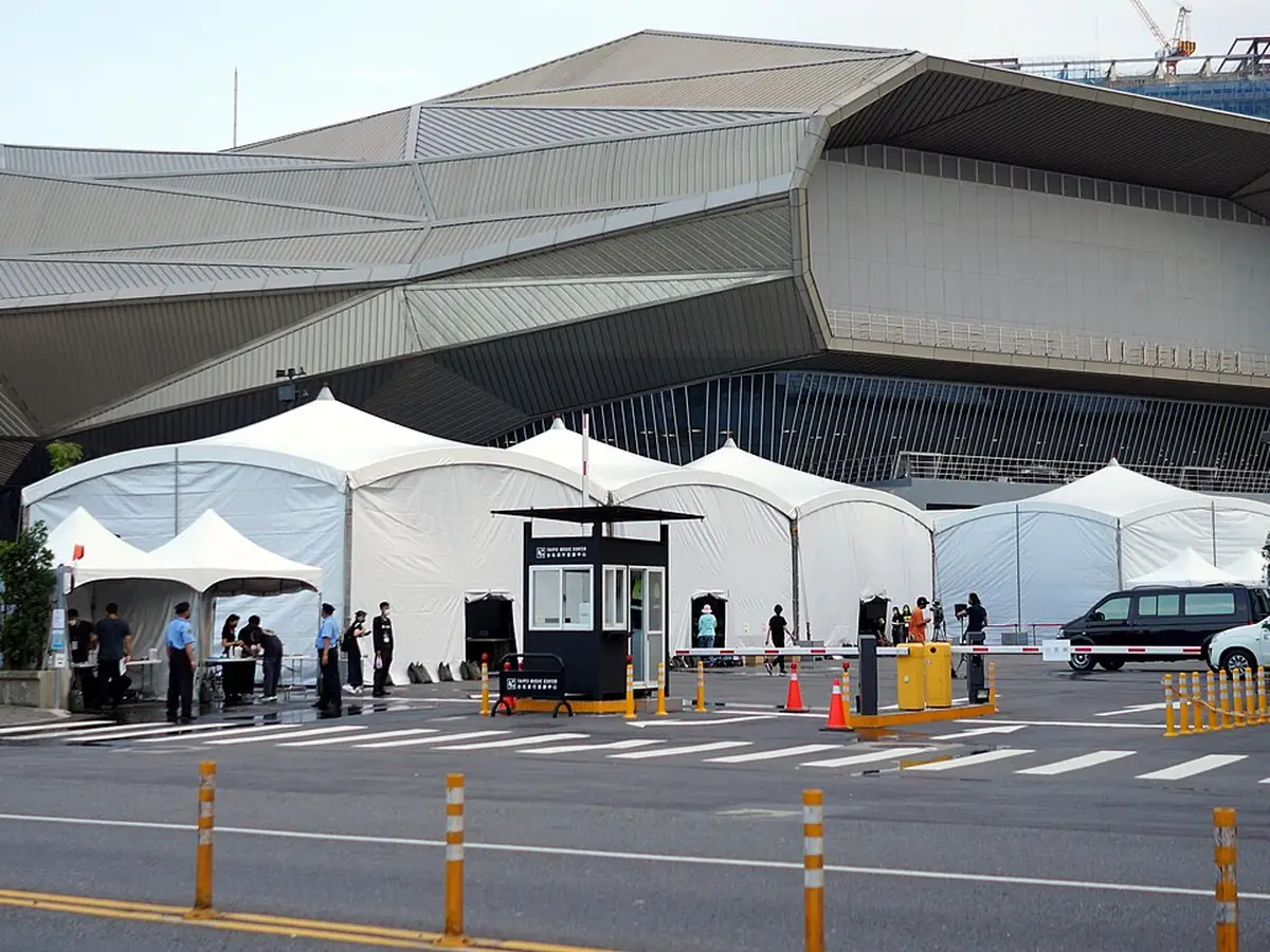 台北流行音樂中心表演廳南港路側(2021 年金曲獎當天)